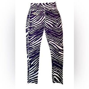 Baltimore Ravens Purple Zebra Print Leggings